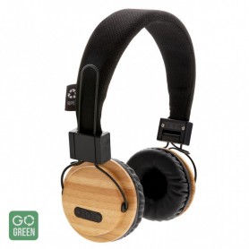 Casti wireless ECO, din bambus
