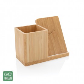 Suport pixuri Calgary cu incarcare wireless, din bambus