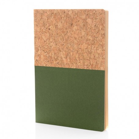 Notebook A5 ECO, din pluta si hartie artizanala, verde
