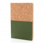 Notebook A5 ECO, din pluta si hartie reciclata, verde
