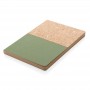 Notebook A5 ECO, din pluta si hartie artizanala, green