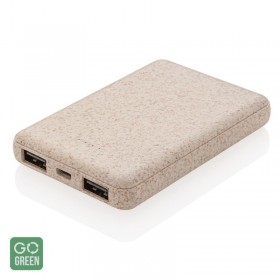 Powerbank de buzunar din paie de grau, 5.000 mAh