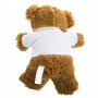 Ursulet de plus cu tricou alb personalizabil, 20cm, spate