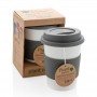 Cana Eco PLA, pentru cafea, gri, packaging
