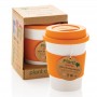Cana Eco PLA, pentru cafea, orange, packaging