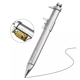 Pix Metrum multifunctional argintiu 3 in 1, pix, rigla, subler Pix Metrum multifunctional 3 in 1
