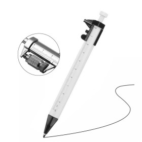 Pix Metrum multifunctional alb-negru 3 in 1, pix, rigla, subler