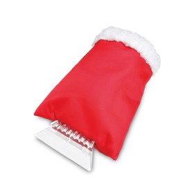 Racleta cu manusa pentru curatat gheata de pe parbriz, rosie