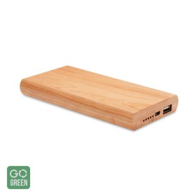 Powerbank ARENAPOWER din bambus, 4.000mAh