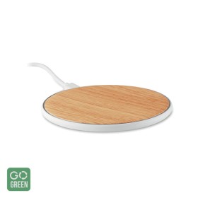 Incarcator wireless din ABS cu aspect de bambus