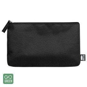 Geanta cosmetice din material reciclat, AKILAX, navy, neagra