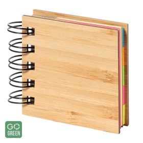 Blocnotes cu spirala si coperta din bambus