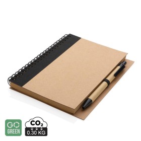 Set agenda si pix, din hartie reciclata Set agenda si pix, din hartie reciclata, neagra, sustenabila