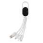 Cablu incarcare USB cu carabina, 4 in 1, alb