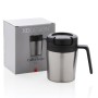 Cana cafea COFFEE TO GO cu maner, 160ml, argintie