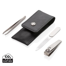 Set manichiura 3 piese in husa piele ecologica, SWISS PEAK