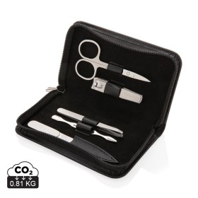 Set manichiura 5 piese in portofel piele ecologica, SWISS PEAK