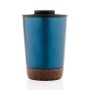 Cana cafea din pluta, 300ml, albastra