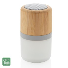 Boxa portabila din bambus cu joc de lumini, 3W
