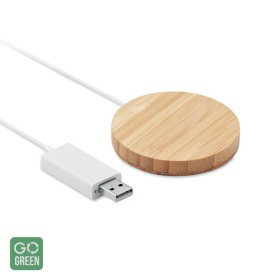 Incarcator wireless magnetic, din bambus