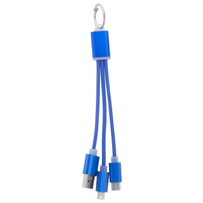 Cabluri de incarcare USB, tip breloc, albastru
