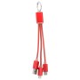 Cabluri de incarcare USB, tip breloc, rosu
