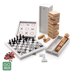 Joc de societate 3 in 1 de lux, in cutie de lemn