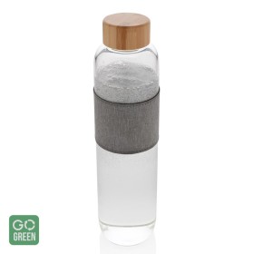 Sticla cu capac din bambus si manson