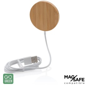 Incarcator wireless magnetic din bambus, 10W