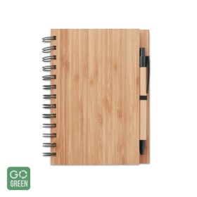 Blocnotes cu spirala si coperta din bambus, BAMBLOC