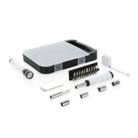 Set multitool – Lanternă, Chei, Tubulare, Imbus, Ruletă – 6 în 1