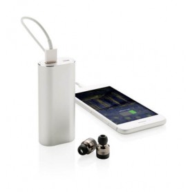 Casti wireless cu powerbank de 2000 mAh