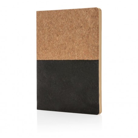 Notebook A5 ECO, din pluta si hartie reciclata, negru, markgifts